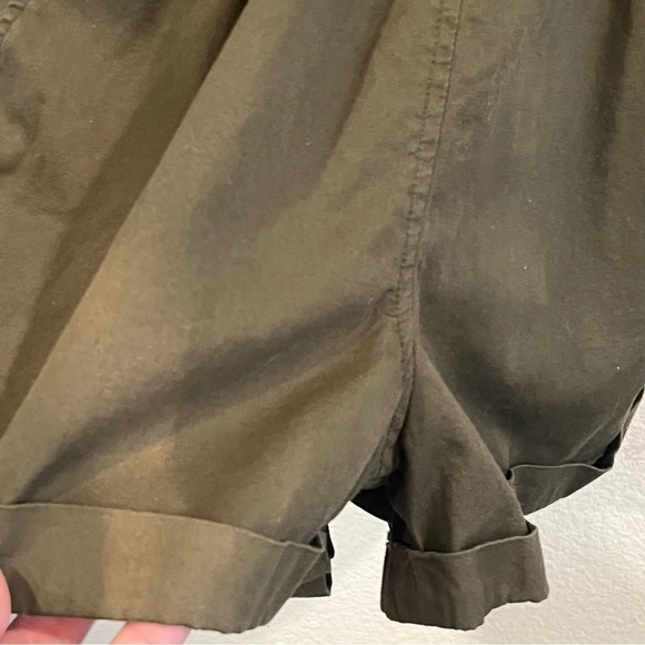 Wild Fable size small olive army green snap up drawstring romper - Picture 9 of 10